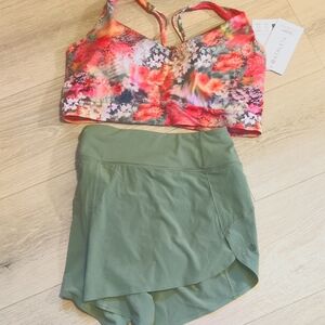 NWOT Athleta Sage green running shorts